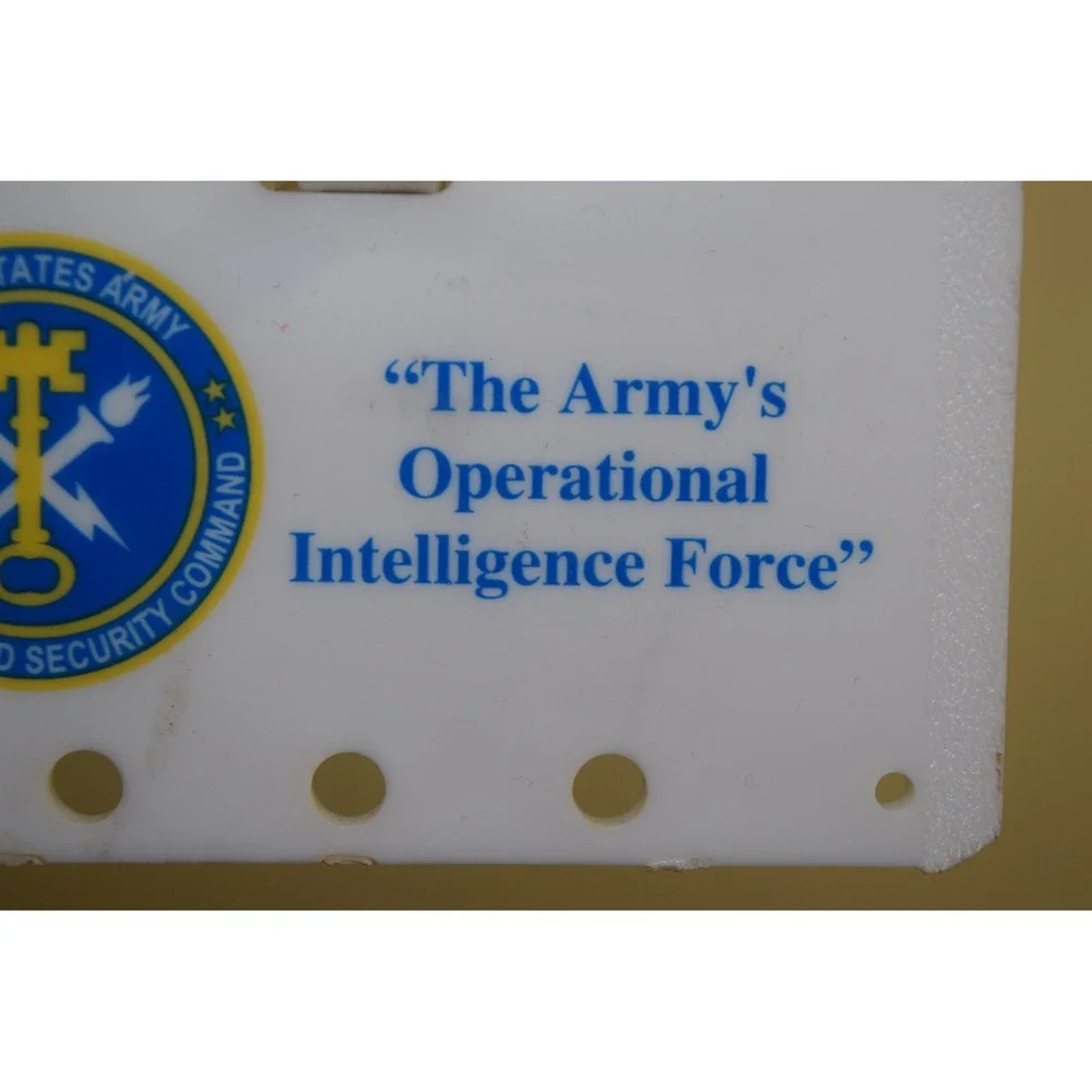 Vintage Army Intelligence Golf Bag Tag
